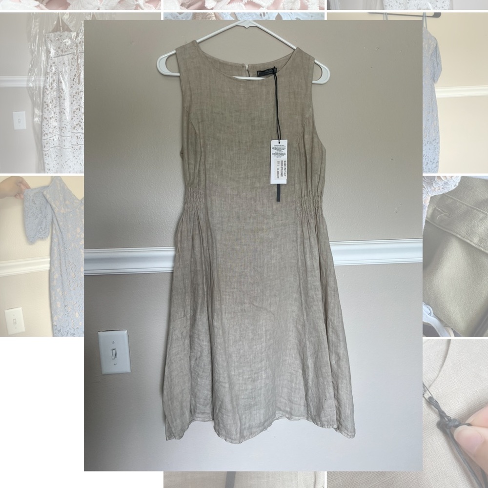 Cream/Gray Dress